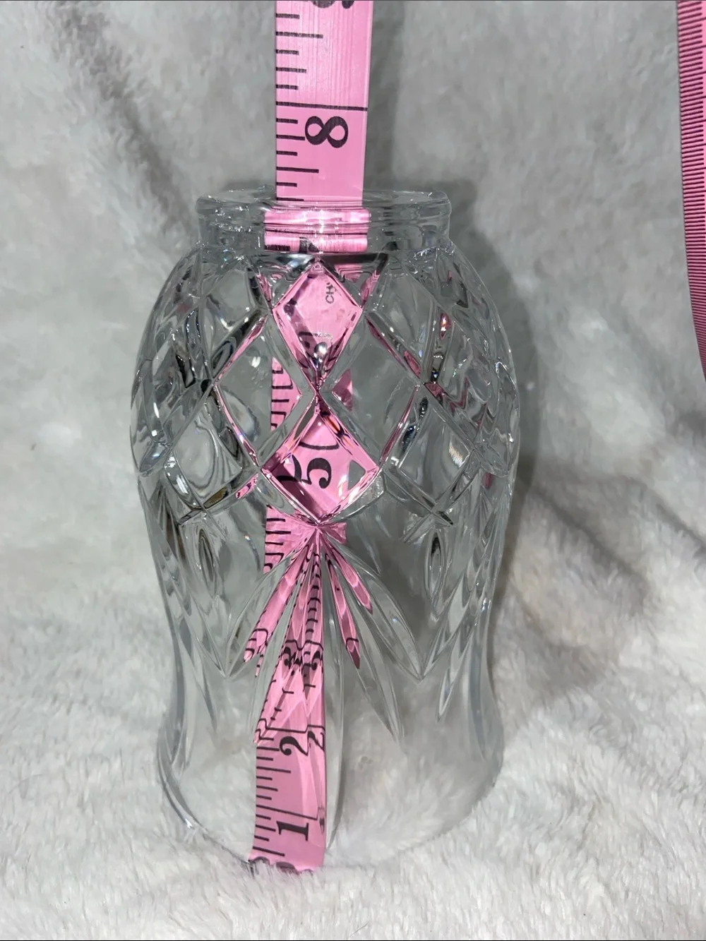 Cut Crystal Vase - Clear Glass Decorative Vase - Picture 4 of 5
